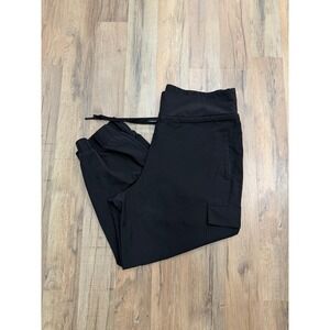 Kyodan Black Cargo Jogger‎ Pants Elastic Waist Drawstring Size XL
